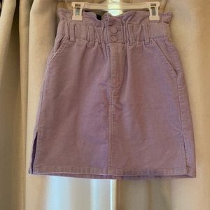 Corduroy mini skirt